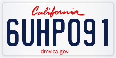 CA license plate 6UHP091