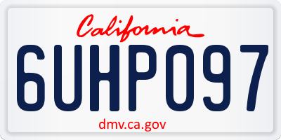 CA license plate 6UHP097