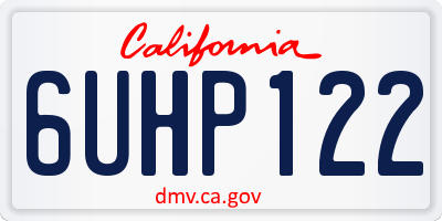 CA license plate 6UHP122