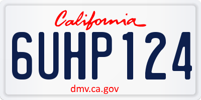 CA license plate 6UHP124