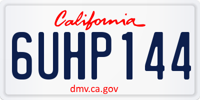 CA license plate 6UHP144