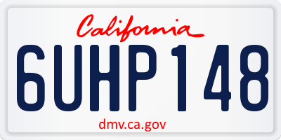 CA license plate 6UHP148