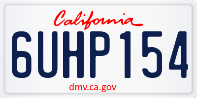 CA license plate 6UHP154