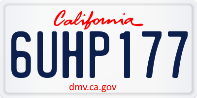 CA license plate 6UHP177