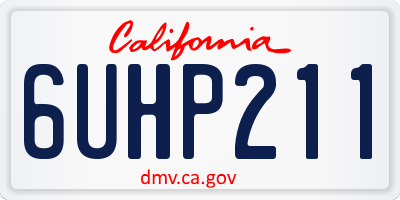 CA license plate 6UHP211