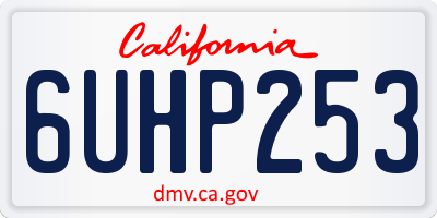 CA license plate 6UHP253