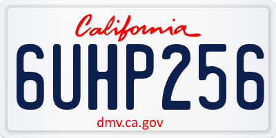 CA license plate 6UHP256