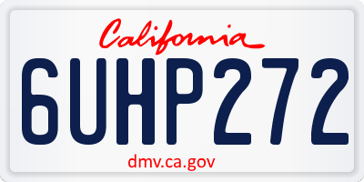 CA license plate 6UHP272