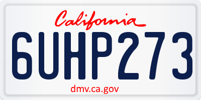 CA license plate 6UHP273