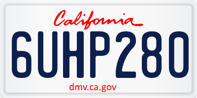CA license plate 6UHP280