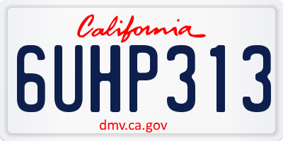CA license plate 6UHP313