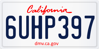 CA license plate 6UHP397
