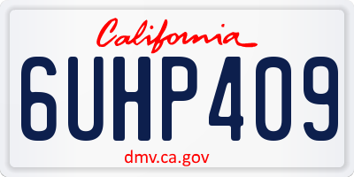 CA license plate 6UHP409