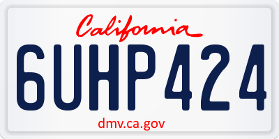 CA license plate 6UHP424