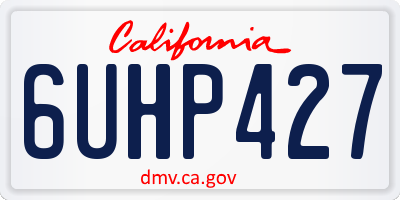 CA license plate 6UHP427
