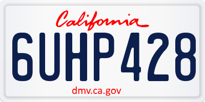 CA license plate 6UHP428