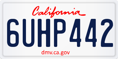 CA license plate 6UHP442