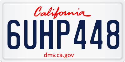 CA license plate 6UHP448