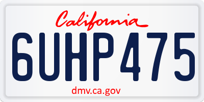 CA license plate 6UHP475