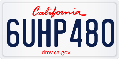 CA license plate 6UHP480