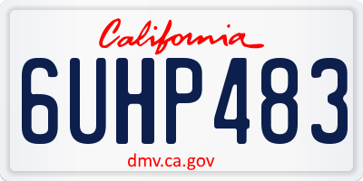 CA license plate 6UHP483