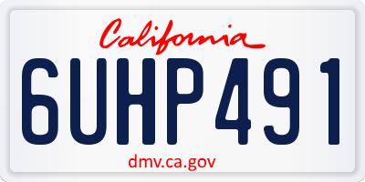 CA license plate 6UHP491