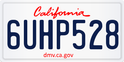 CA license plate 6UHP528