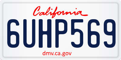CA license plate 6UHP569