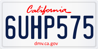 CA license plate 6UHP575
