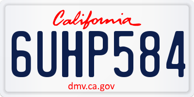 CA license plate 6UHP584