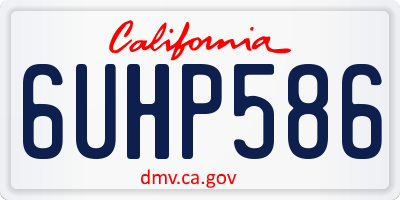 CA license plate 6UHP586