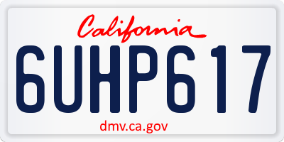CA license plate 6UHP617
