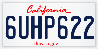 CA license plate 6UHP622