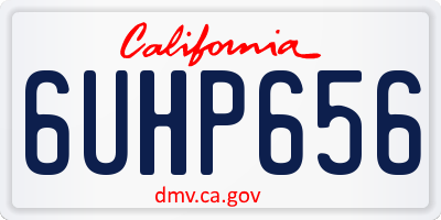 CA license plate 6UHP656