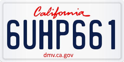 CA license plate 6UHP661