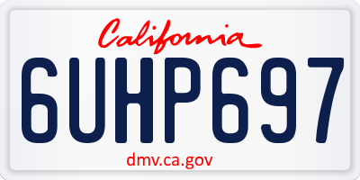 CA license plate 6UHP697