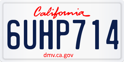 CA license plate 6UHP714