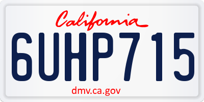 CA license plate 6UHP715