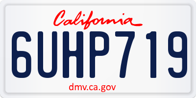 CA license plate 6UHP719