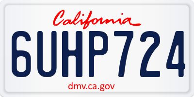 CA license plate 6UHP724