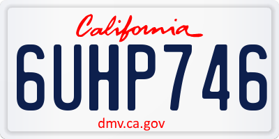 CA license plate 6UHP746