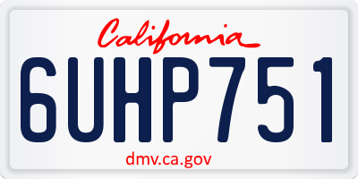 CA license plate 6UHP751