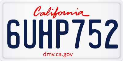 CA license plate 6UHP752