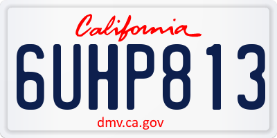 CA license plate 6UHP813