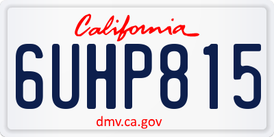 CA license plate 6UHP815