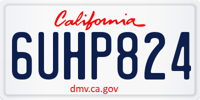 CA license plate 6UHP824