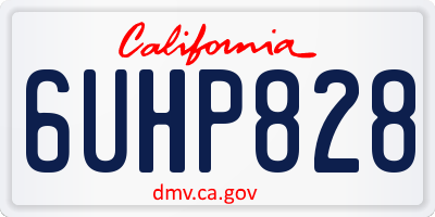 CA license plate 6UHP828