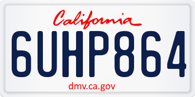 CA license plate 6UHP864