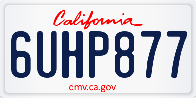 CA license plate 6UHP877