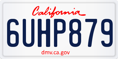 CA license plate 6UHP879
